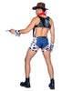 Raw-Hide Hunk Cowboy Costume 5pc