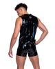 Vinyl with Iridescent Print Shorts