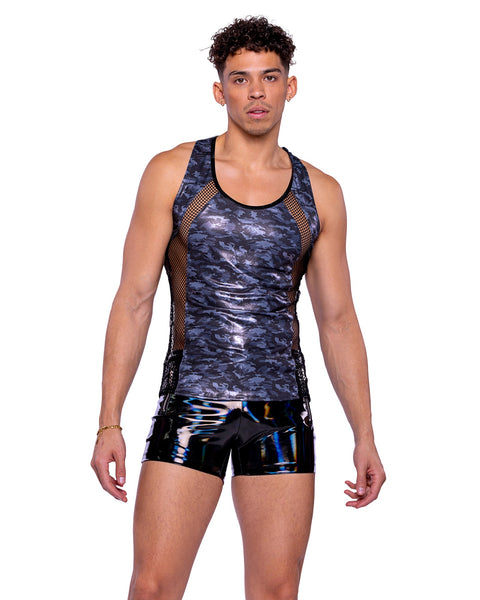 Vinyl with Iridescent Print Shorts