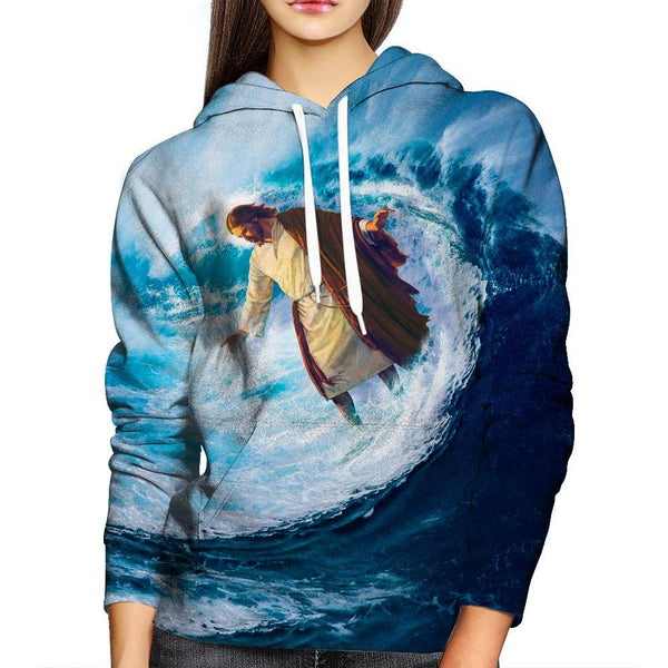 Jesus Surfs Girls' Hoodie