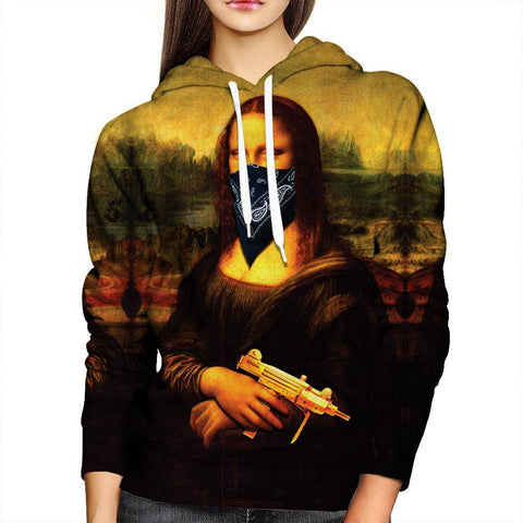 Gangster Mona Lisa Girls' Hoodie